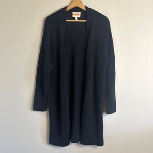 Eileen fisher Women's Black Open Front knit Sweater size medium cotton nylon